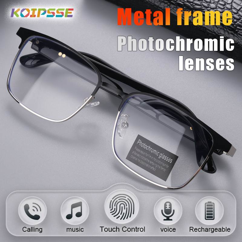Metal Photo Panel - Okulary inteligentne Koipsse, metalowa oprawka, soczewki