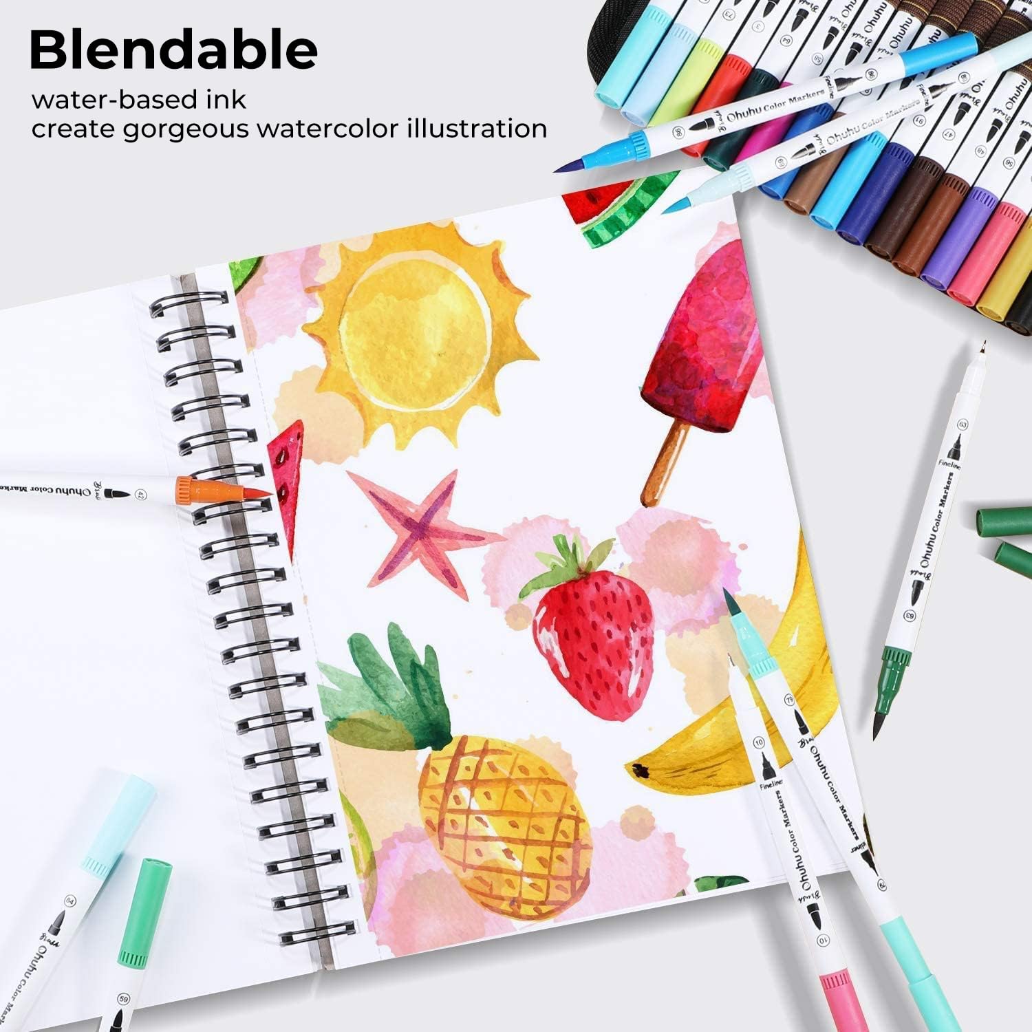 Ohuhu Art Markers Dual Tips Li – Copic Marker Sketch recenzja i cena